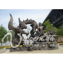 Sculpture de dragon en bronze de haute qualité